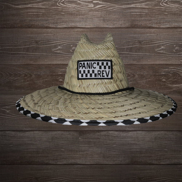 Checkered Straw Lifegaurd Hat